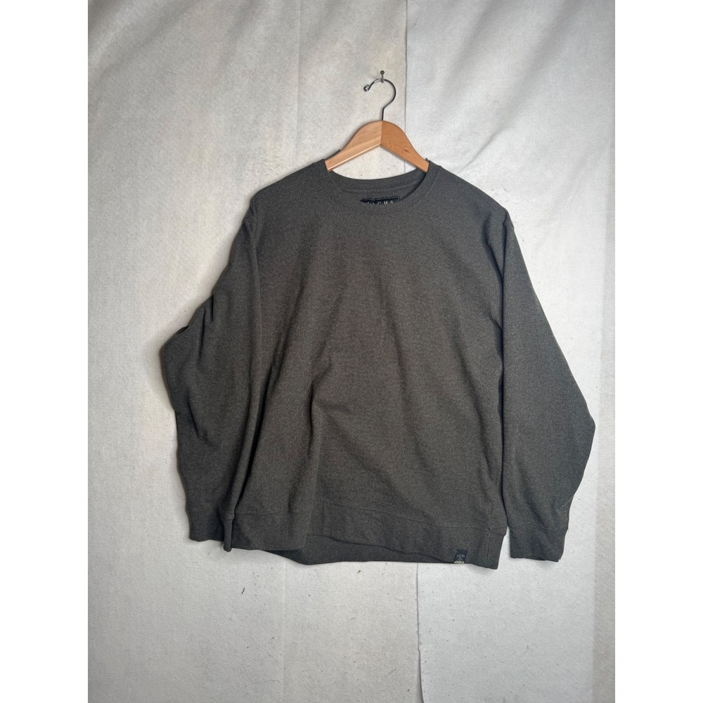 Jachs NY Mens XL‎ Grey Ribbed Crewneck Sweatshirt Outdoor Pullover S25C-358-USR